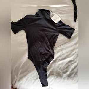 Laina Rauma Dance Class Jersey 3/4 Bodysuit Black size Small